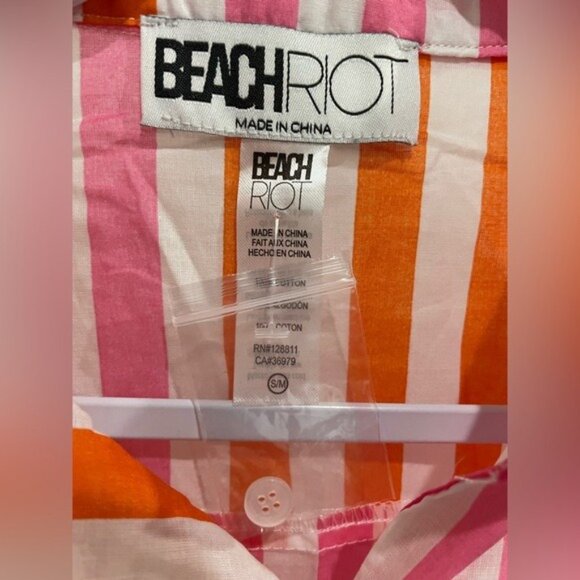 Beach Riot Pink and Orange Striped Swim Coverup - Picture 5 of 8